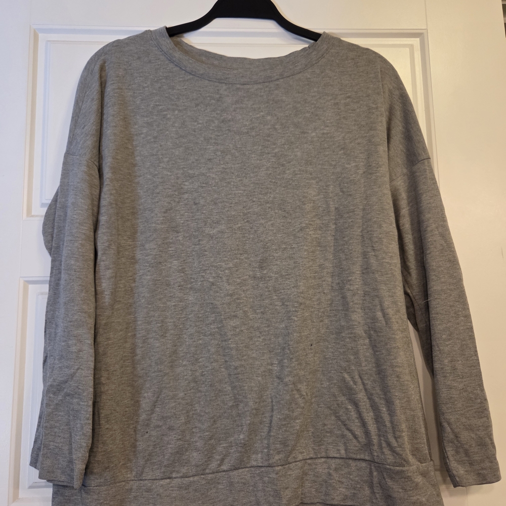 Gray Long Sleeve Top